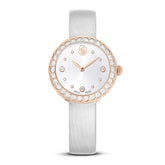 Matrix Tennis watch, Swiss Made, Leather strap, Gray, Rose gold-tone finish